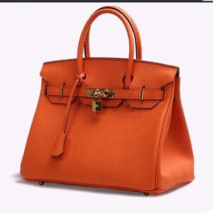 Elegant Orange Satchel Bag 35
